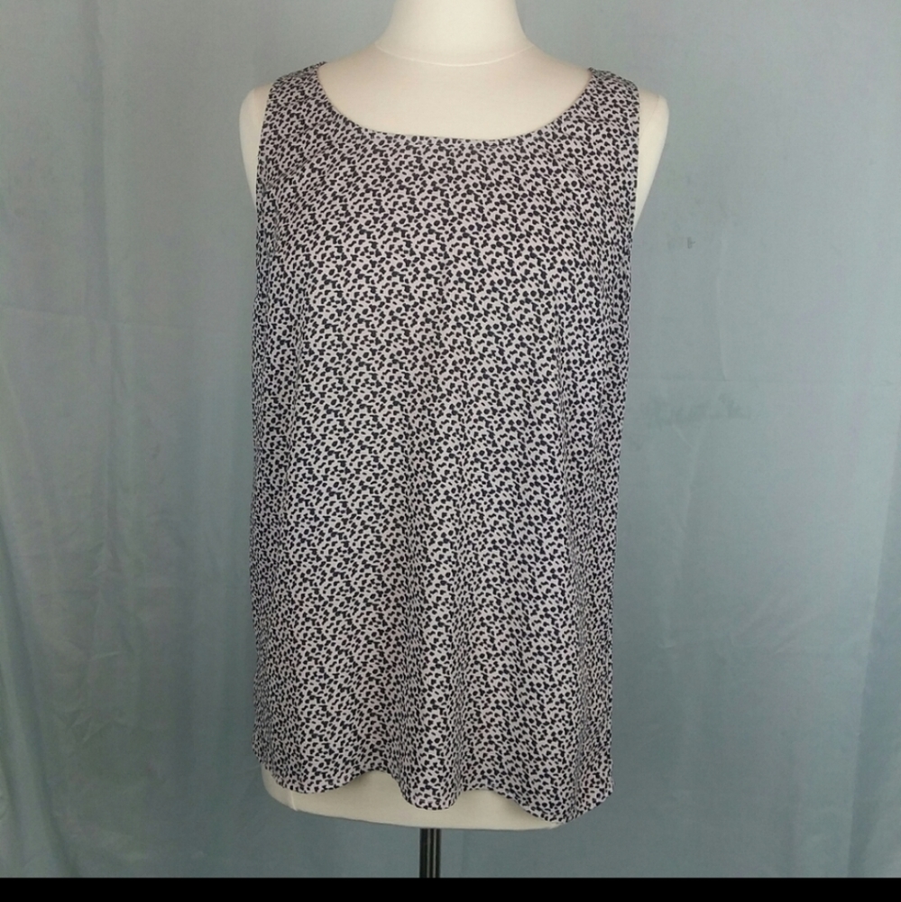 CAbi Racerback Micro Animal Inspired Print Flowy Casual Chic Swing Tank Top
